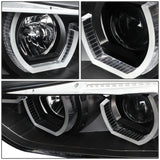 2012-2016 BMW F30 3-Series 3D LED Bar Headlights Black Housing