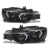 2012-2015 BMW 320I 328D 328I 335I 3D LED Swoosh Projector Headlights