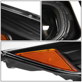 2013-2016 Ford Escape 3D LED DRL Projector Headlights Black Housing