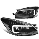 2013-2016 Ford Escape 3D LED DRL Projector Headlights Black Housing