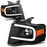 07-14 Ford Expedition 3D LED DRL Projector Headlights Black Housing