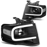2007-2014 Ford Expedition 3D LED DRL Projector Headlights Black