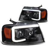 04-08 Ford F-150 / 06-08 Lincoln Mark LT 3D LED C-Bar Headlights