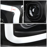 2004-2008 Ford F-150 3D LED C-Bar Headlights Black Housing Clear Corner