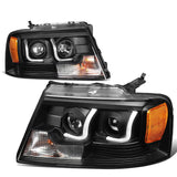 2004-2008 Ford F-150 3D LED J-Bar Halo Projector Headlights