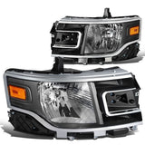 2013-2019 Ford Flex Black Housing Halogen Headlights