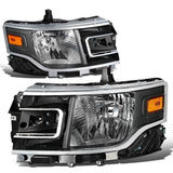 2013-2019 Ford Flex Black Housing Halogen Headlights