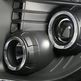 2009-2014 Ford F-150 LED Halo Projector Headlights - Black Housing