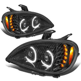 04-17 Freightliner Columbia LED Projector Headlights - Black Housing