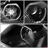 2004-2018 Volvo VN VNL LED Projector Headlights - Black Housing