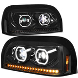 96-10 Freightliner Century Projector Headlights - Black