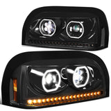 96-10 Freightliner Century Projector Headlights - Black
