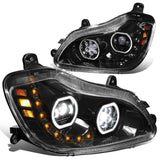 13-21 Kenworth T680 Projector Headlights - Black