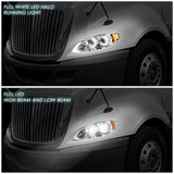 09-18 International Harvester ProStar Full LED Conversion Headlights - Chrome