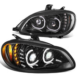 04-12 Freightliner M2 Projector LED DRL Headlights - Black Housing