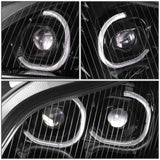 04-12 Freightliner M2 Projector LED DRL Headlights - Black Housing