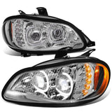03-19 Freightliner M2 Projector LED DRL Chrome Headlights
