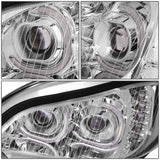 03-19 Freightliner M2 Projector LED DRL Chrome Headlights