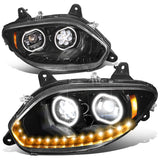 2017-2021 International Harvester LT625 Black Headlights