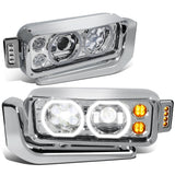 81-88 Peterbilt 359 / 87-07 379 / 08-21 389 LED Clear Headlights