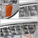 18-20 Freightliner Cascadia Halo LED DRL Headlights - Black Housing