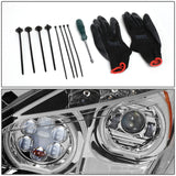 18-20 Freightliner Cascadia Halo LED DRL Headlights - Black Housing
