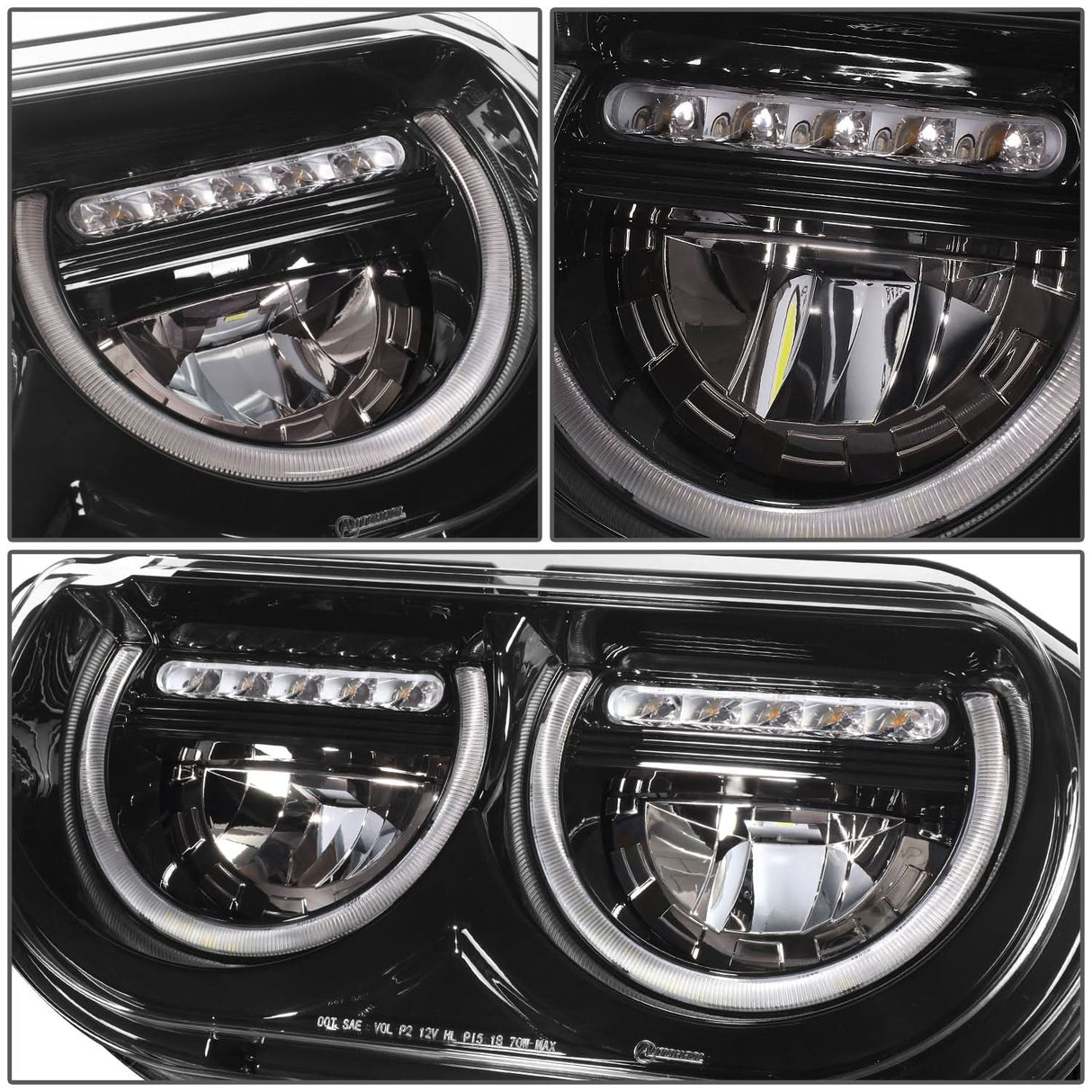2008-2014 Dodge Challenger Black Housing Headlights