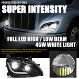 13-20 Peterbilt 579 / 11-18 Peterbilt 587 Black Headlights