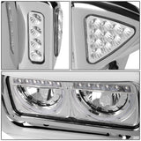 Chrome Headlights for 81-88 Peterbilt 359 / 87-07 379 / 08-21 389