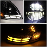 2003-2017 Volvo VN VNL VNM VNX LED Switchback Headlights Black