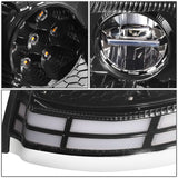 2003-2017 Volvo VN VNL VNM VNX LED Switchback Headlights Black