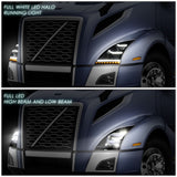 2018-2021 Volvo VNL VNR Sequential LED Headlights Black