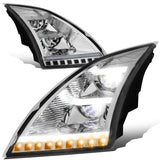 18-21 Volvo VNL/VNR Sequential LED Headlights Chrome
