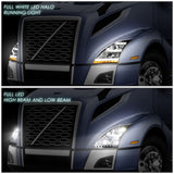 18-21 Volvo VNL/VNR Sequential LED Headlights Chrome