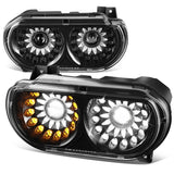 2008-2014 Dodge Challenger LED Headlights Black