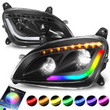 13-20 Peterbilt 579 / 11-18 Peterbilt 587 LED RGB DRL Headlights
