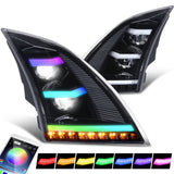 18-21 Volvo VNL/VNR Full LED RGB DRL Sequential Turn Signal Headlights