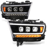 2019-2021 Dodge Ram LED Headlights Black
