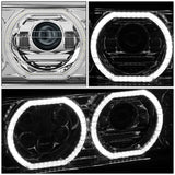 2018-2023 Volvo VNL/VNR White Halo Ring Chrome Headlights