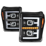 2011-2016 Ford F-250/F-350/F-450/F-550 Sequential LED Projector Headlights