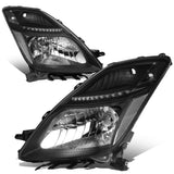 2006-2009 Toyota Prius HID Xenon Headlights Black Housing Clear Corner