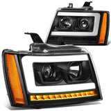 07-14 Chevrolet Avalanche Tahoe Suburban LED DRL C-Bar Headlights