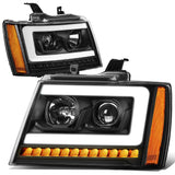 07-14 Chevrolet Avalanche Tahoe Suburban LED DRL C-Bar Headlights