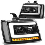 07-14 Chevrolet Avalanche Suburban Tahoe LED DRL C-Bar Headlights