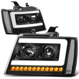 07-14 Chevrolet Avalanche Suburban Tahoe LED DRL C-Bar Headlights