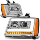 07-14 Chevrolet Avalanche Tahoe Suburban LED DRL C-Bar Headlights