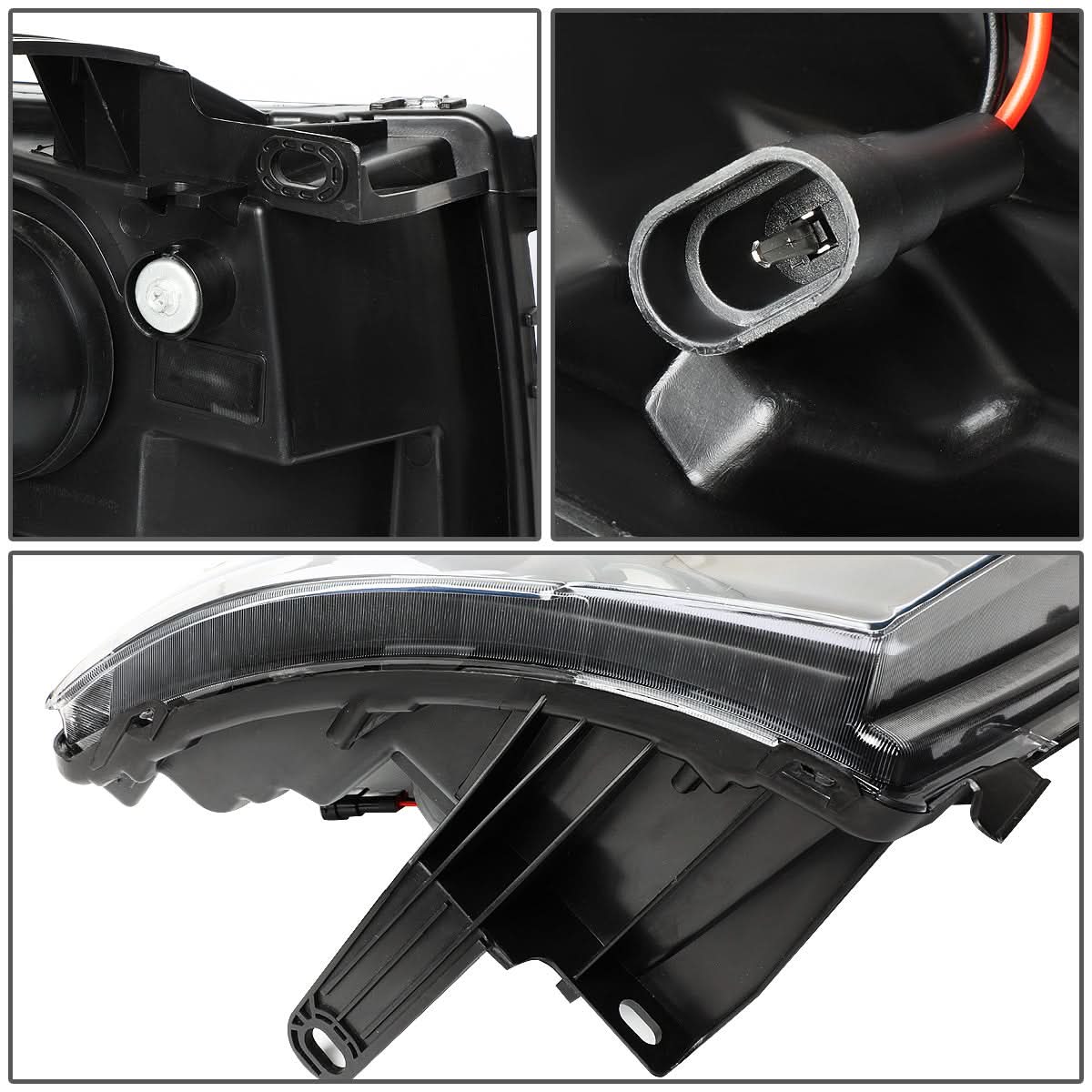07-17 Chevrolet Silverado LED DRL Dual LED Headlights Chrome Housing