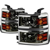 2014-2015 Chevrolet Silverado 1500 LED Projector Headlights - Smoke