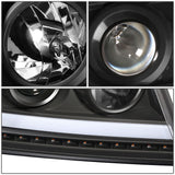 2004-2008 Ford F-150 LED DRL Projector Headlights Black Housing