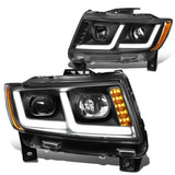 2011-2013 Jeep Grand Cherokee Projector Headlights - Black Housing
